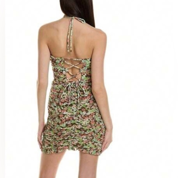 NWT Sabina Musayev Kent Mini Dress, Size Medium floral design corset - Picture 2 of 10
